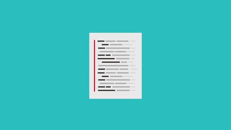 documento con iconos de líneas de texto