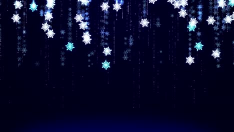 snowflakes falling in 4k