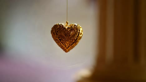 golden heart ornament