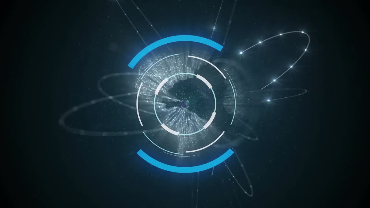 animación del escaneo de alcance a través de redes de conexiones