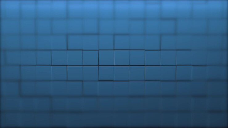 Abstract cascading cubes background turning and slowly coming closer.