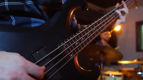 band performing in studio