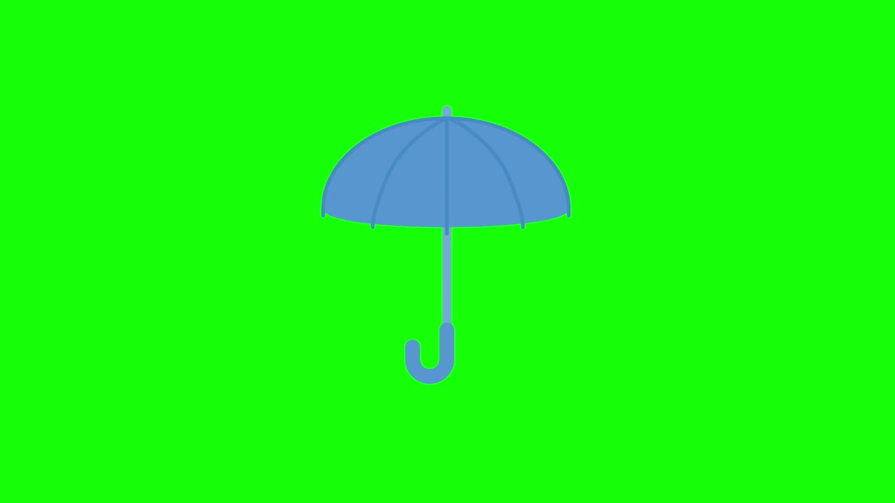 simple y linda animación de lluvia de fondo verde