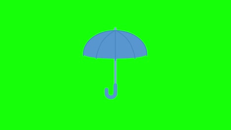 simple and cute rain animation green background