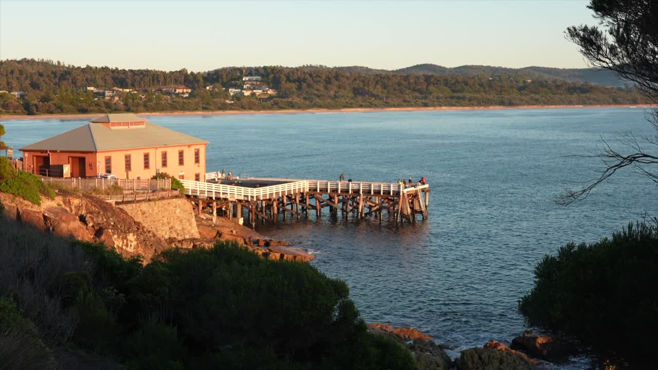 Tahtra Wharf during golden hour, New South Wales, Australia