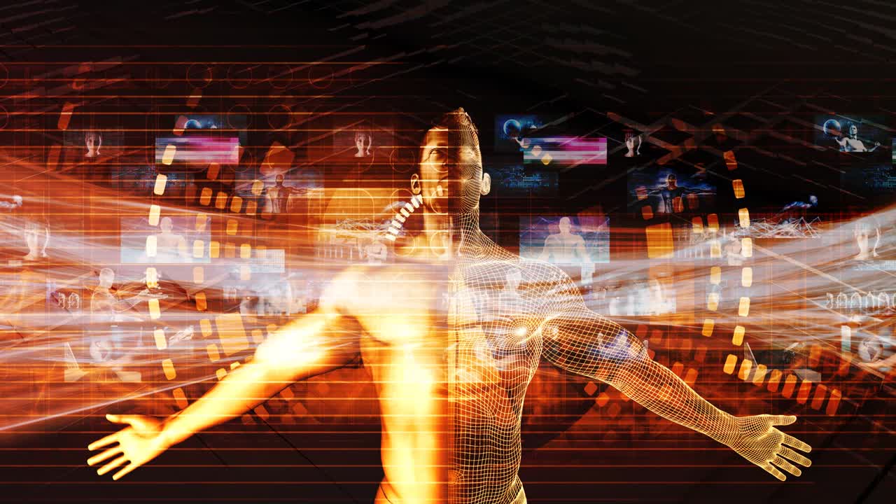Science Technology as a Futuristic Abstract Background Art
