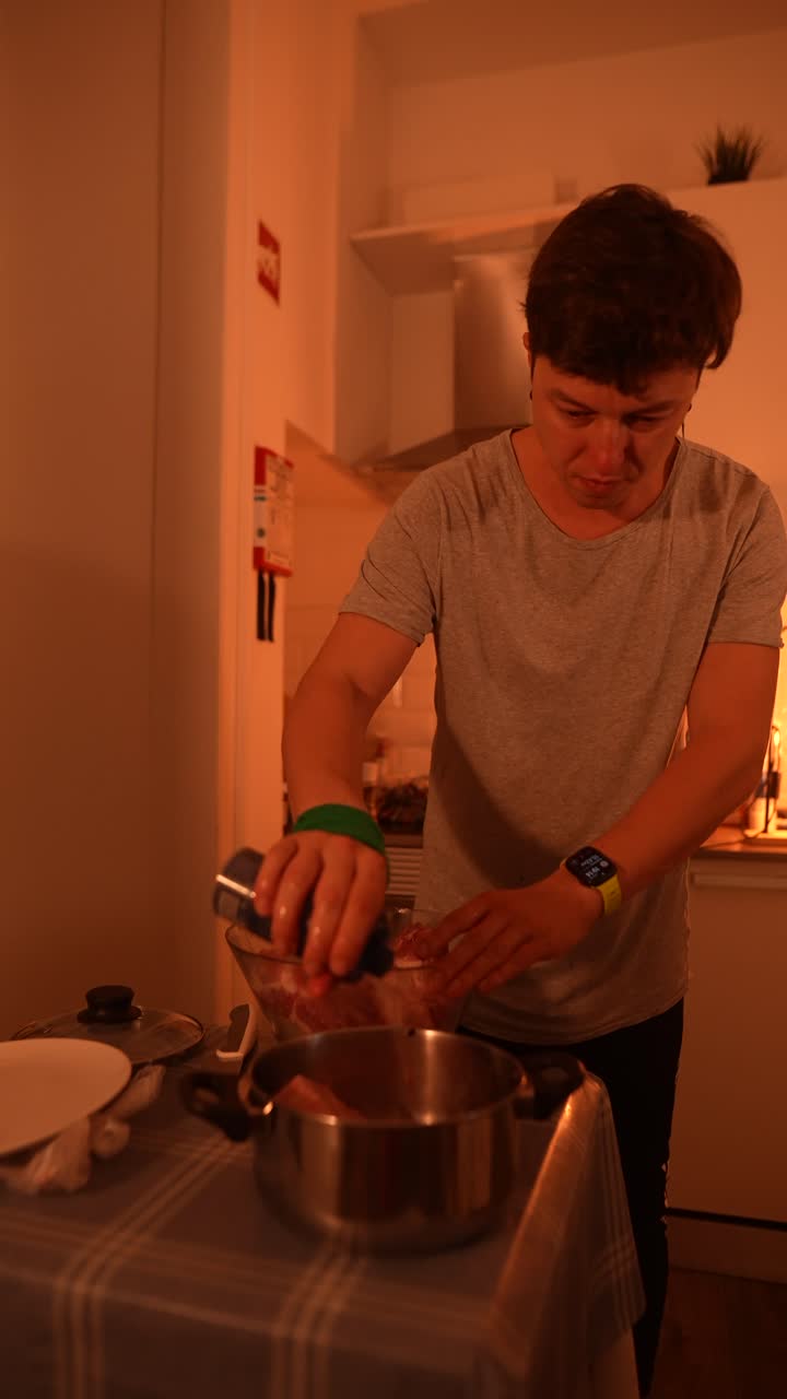 cocción de carne de cerdo