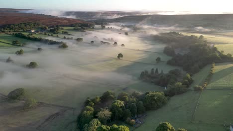 Short-aerial-Time-lapse-of-inversion-fog-flowing-like-water-as-sun-gets-to-it