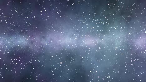 white star particle moving in nebula universe