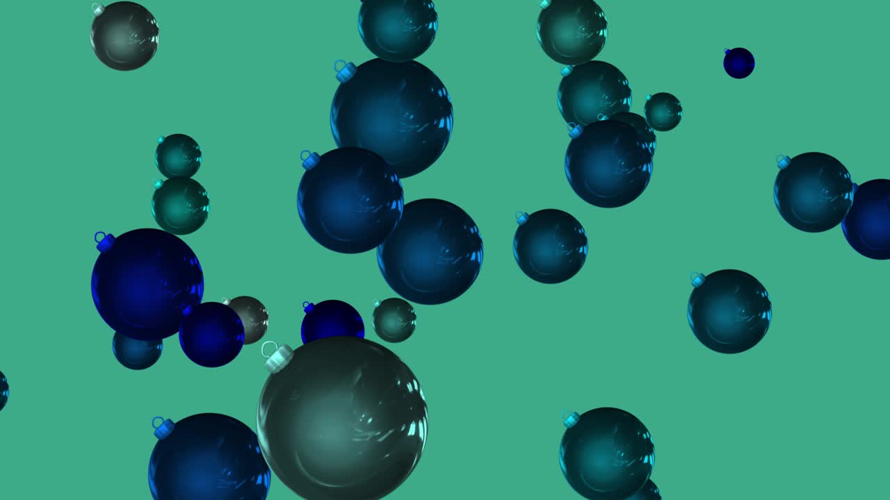 Christmas Decoration - Abstract Christmas Tree Ornament Loopable Background - The Ornament to dance - Christmas Ornament - Moving Balls