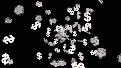 3d us dollar moving financial technology concept fintech electronic money cryptocurrency global