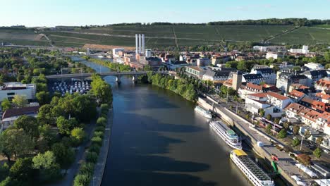 Kraftwerk,thermal,grün,wuzburg-Deutschland-Kraftwerk-Drone-Luftaufnahme