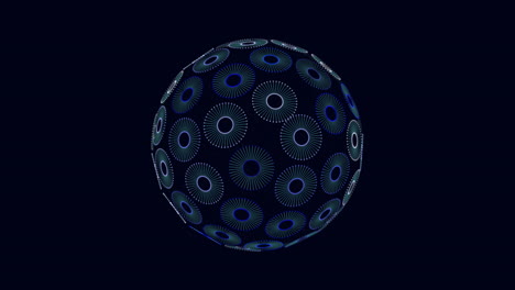 Esfera-Futurista-De-Neón-Con-Círculos-Y-Líneas-Conectados-En-El-Espacio-Oscuro
