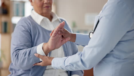 doctor examining senior patient