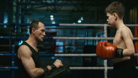 sesión de entrenamiento de boxeo