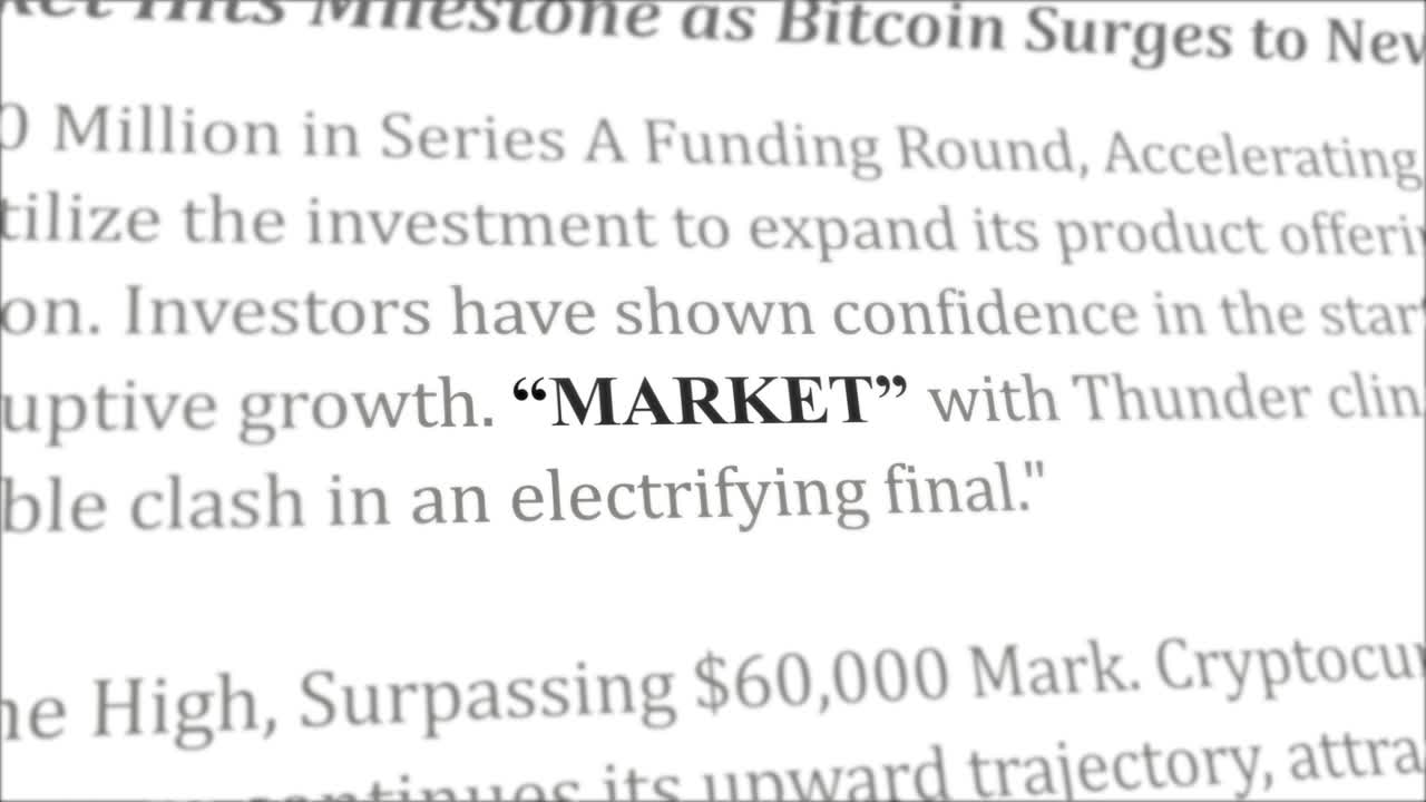 Market news headline in different articles