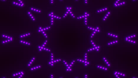 patrón de puntos púrpura brillante sobre un fondo negro