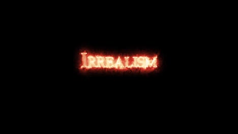 irrealismo escrito con fuego. bucle