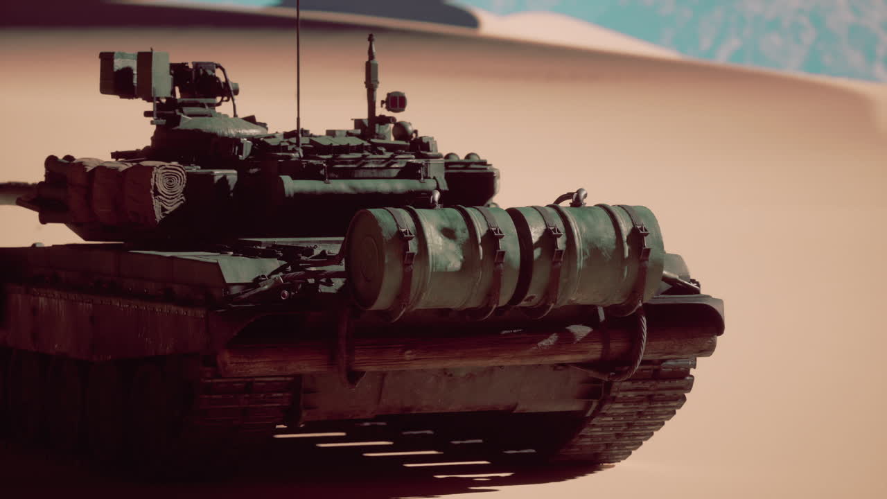 A Military Tank in the Desert