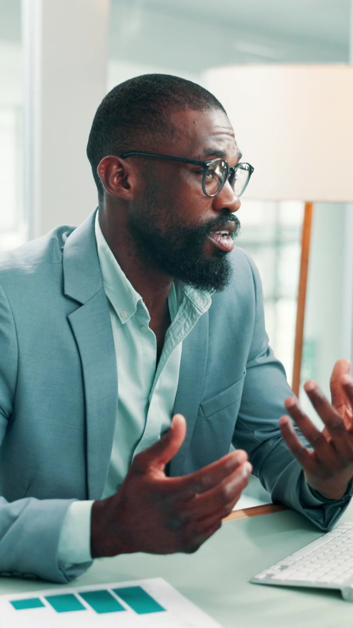 Professional Businessman Discussing Strategy in Modern Office