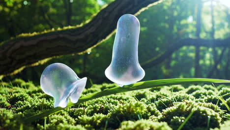 transparent earplugs in forest