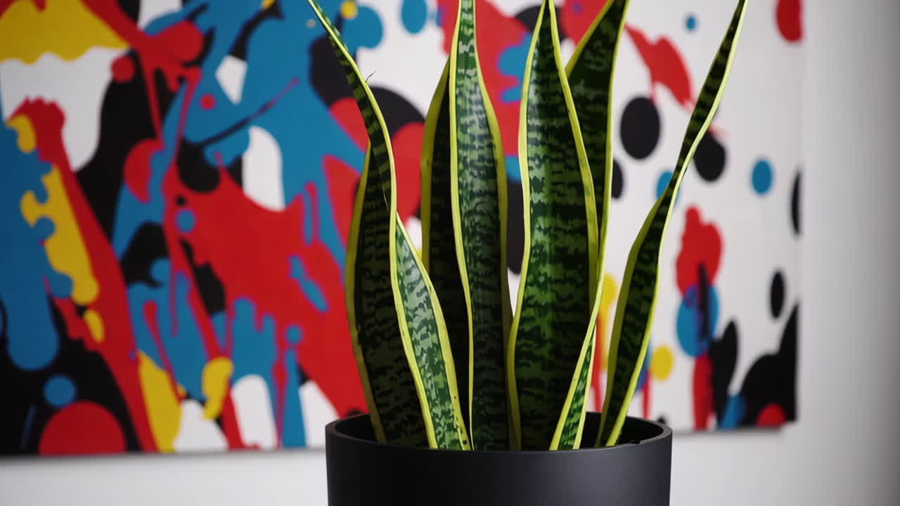 Snake Plant in a Modern Home Decor