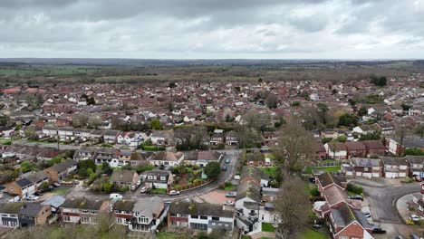 billericay essex ,uk houses and streets drone,aerial