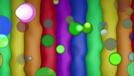 Animation-Von-Flecken-über-Regenbogenstreifen-Und-Farben,-Die-Sich-In-Einer-Nahtlosen-Schleife-Bewegen