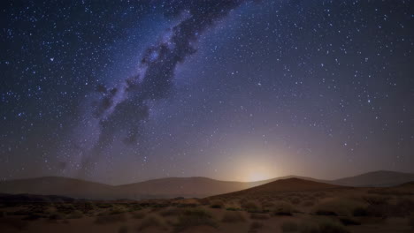 milky way over desert dunes