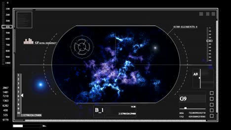 información digital sobre el cosmos, el planeta, diagramas, hologramas, gráficos