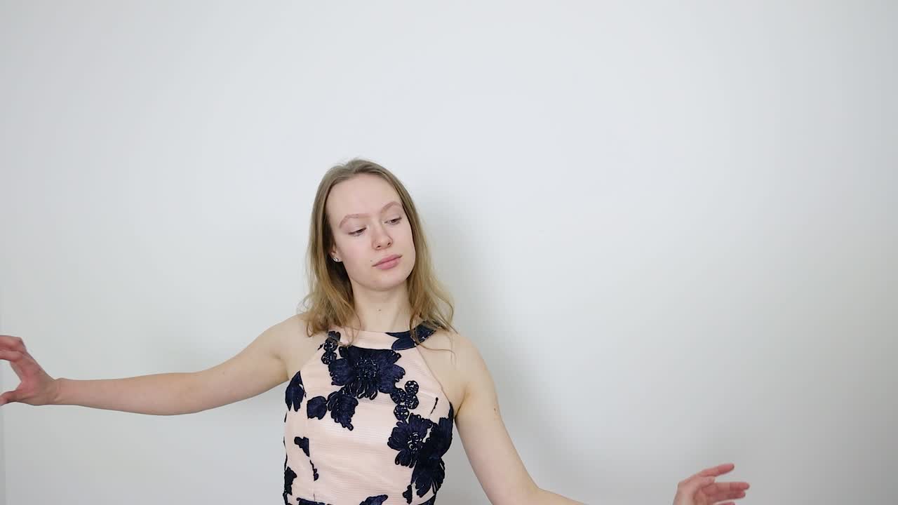 Thoughtful Female Dancer's Graceful Choreography