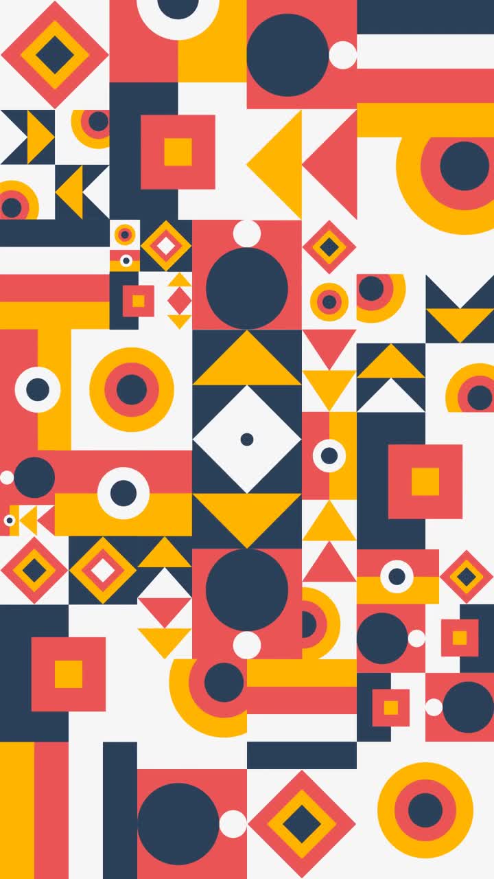 Geometric Pattern with Colorful Shapes