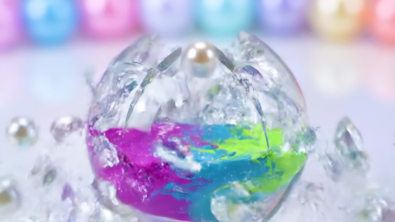 Colorful Liquid and Pearl Decorations