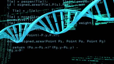 Animation-of-dna-strand-and-scientific-data-processing