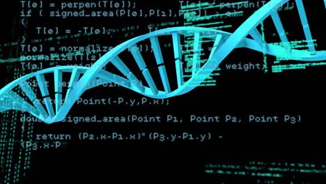 animation of dna strand and scientific data processing