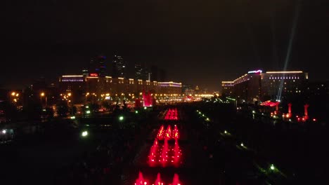 Russia-Moscow-Park-Pobedy-by-night-on-the-Victory-day-4k-30fps-with-a-Drone