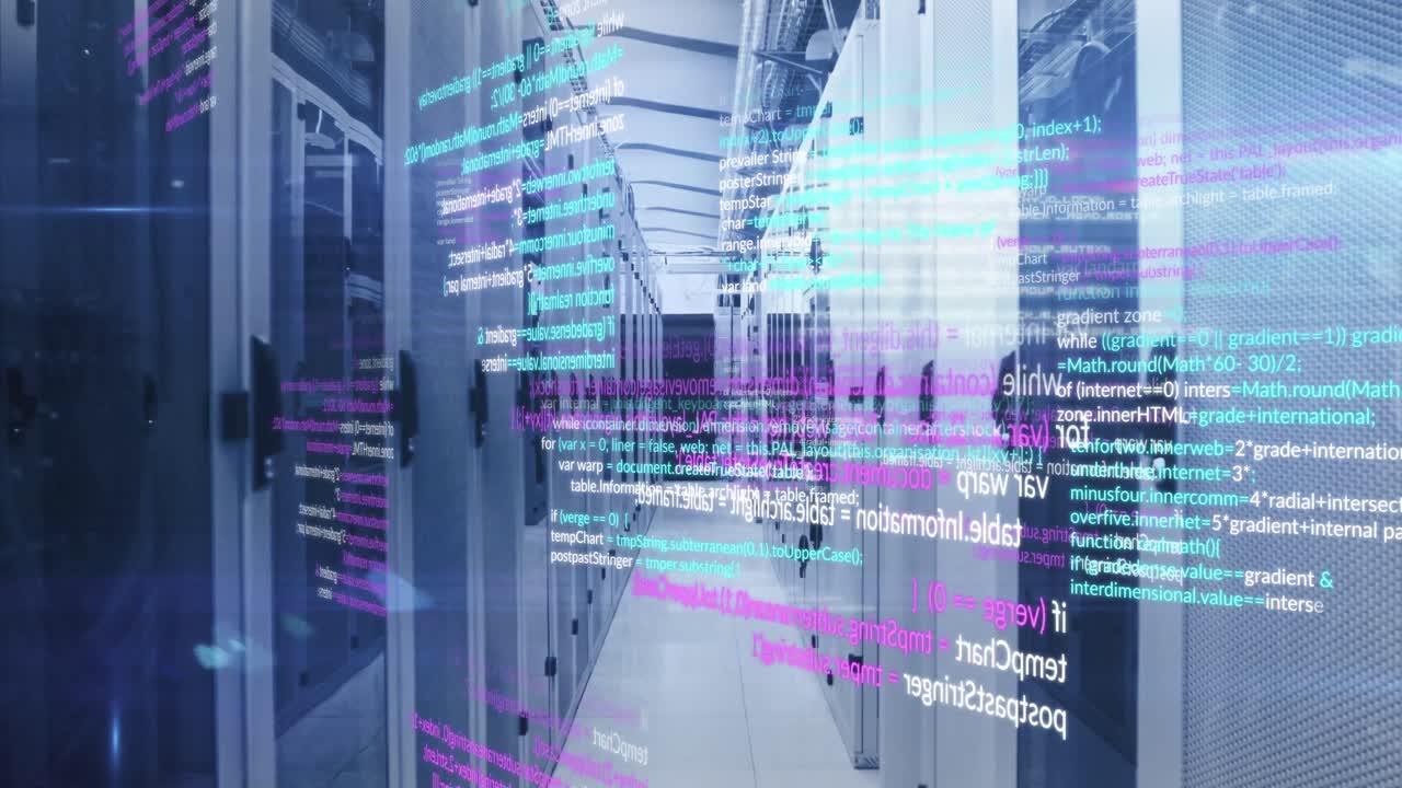 Animation of computer programming languages moving over data server systems