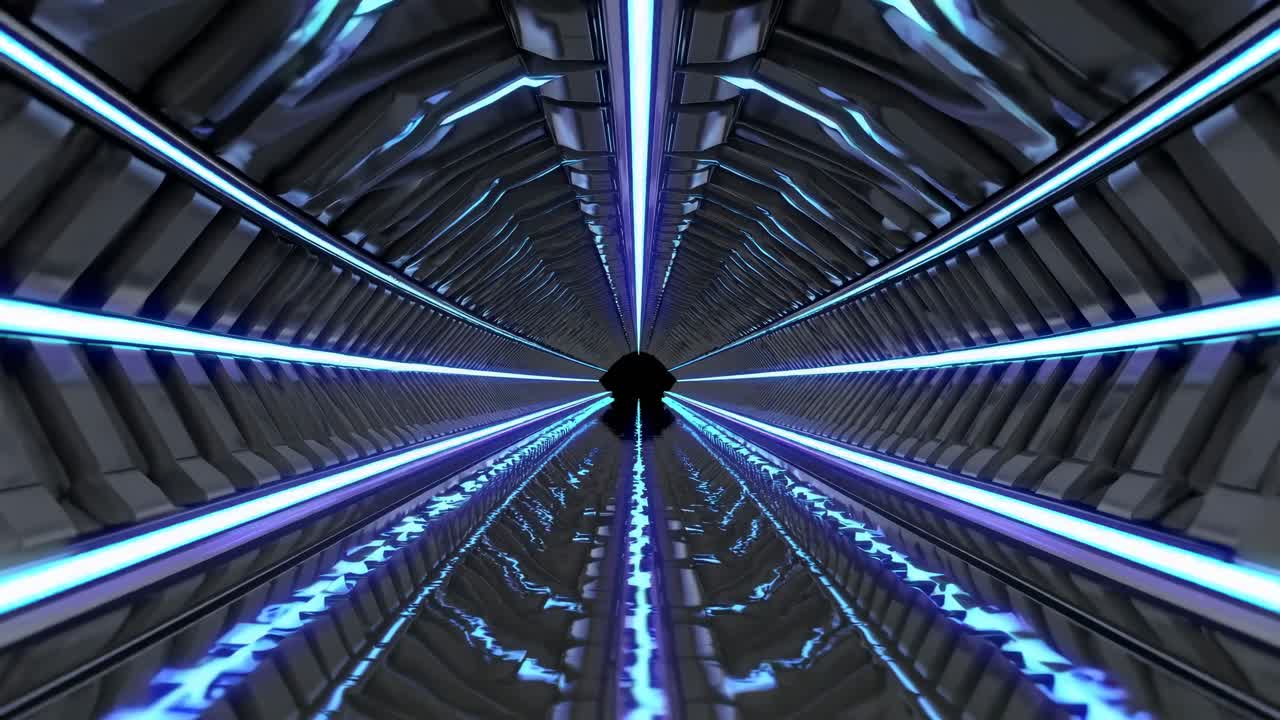 el túnel de neón futurista