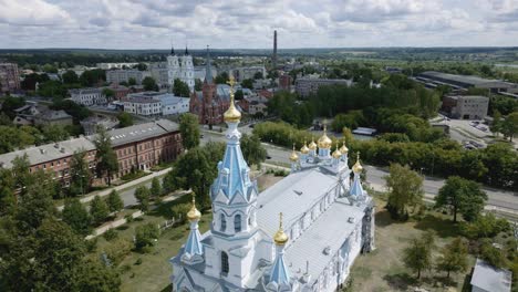 Establishing-shot-of-Orthodox-Cathedral-of-Saints-Boris-and-Gleb-roof