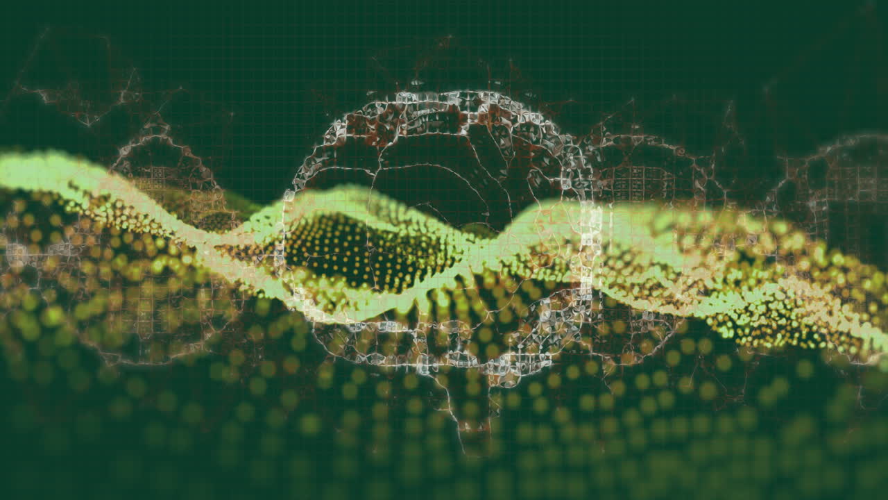 animación del cerebro y las manchas en fondo negro