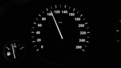 car speedometer picking up speed