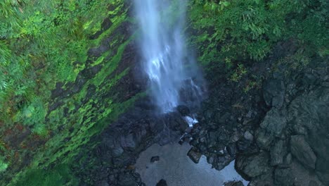 above view of salto del rodeo cascades in bonao blanco, república dominicana