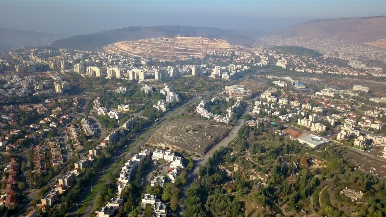 la ciudad de carmiel, vista aérea, israel