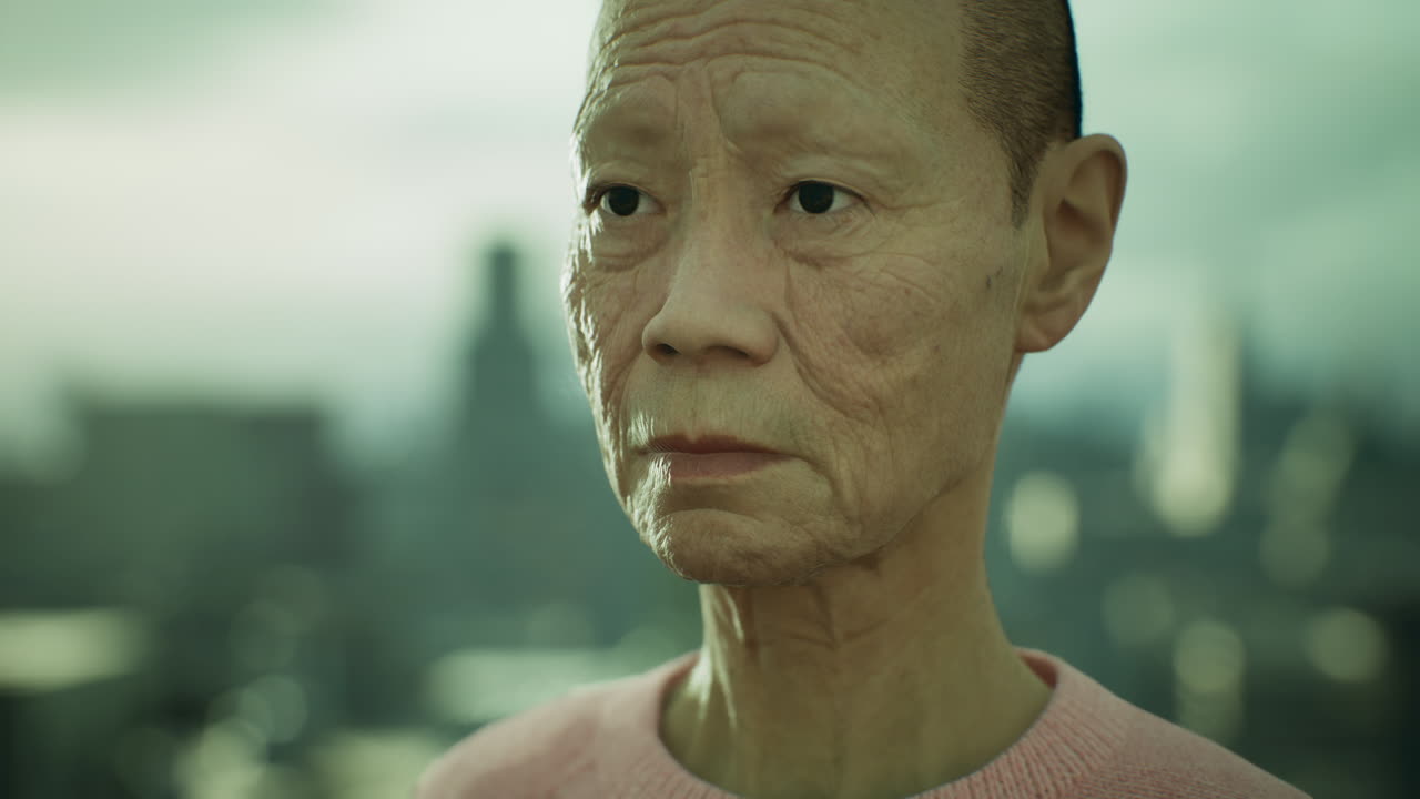 도시에 있는 아시아  ⁇ 은 여자