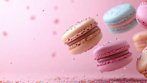 floating macarons