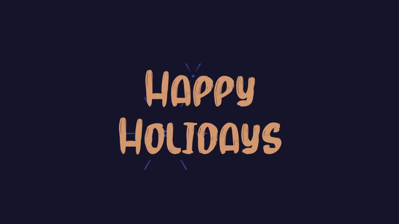 Happy Holidays on blue modern gradient