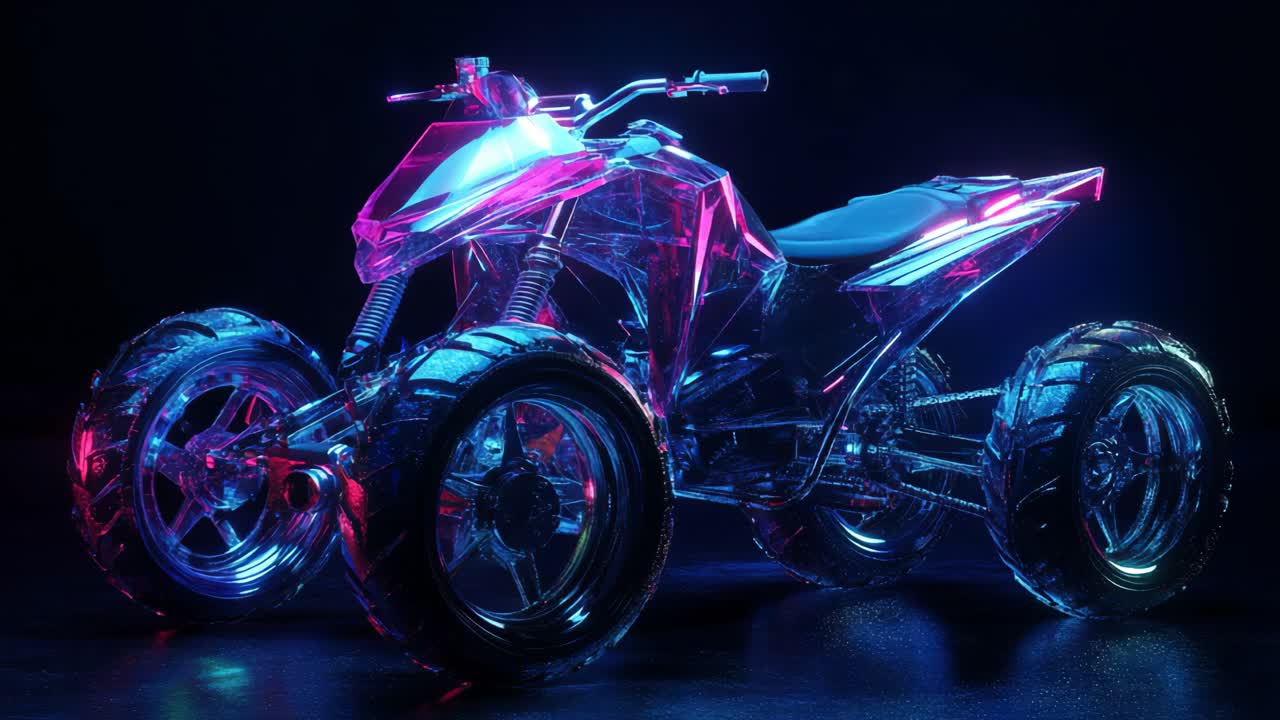 Futuristic ATV with Neon Lighting