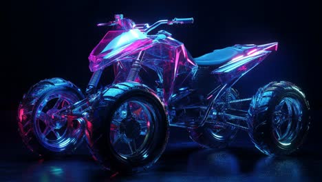 futuristic atv with neon lighting