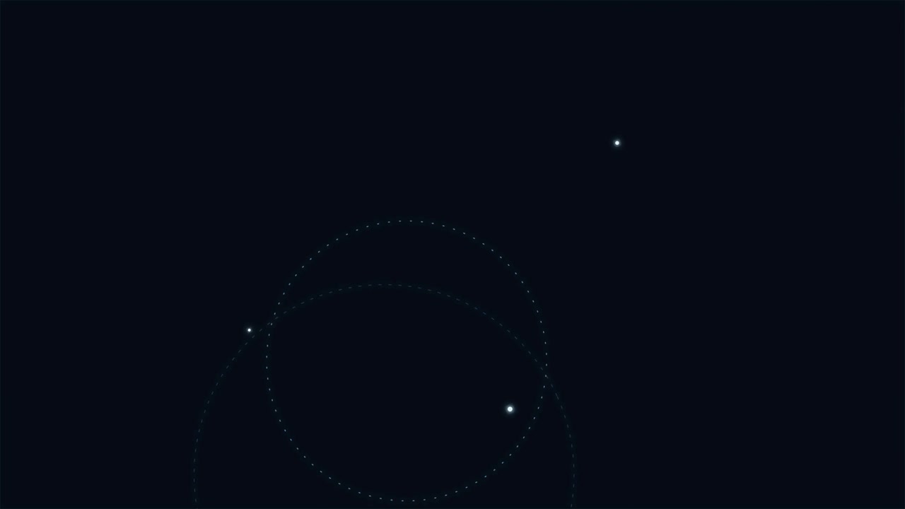 Abstract Motion Graphics Featuring Glowing Circular Lines and Floating Particles
