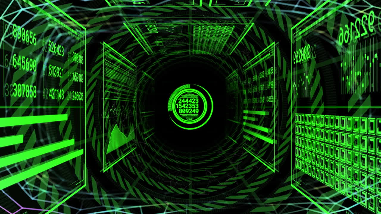 animación del código qr, escaneo de alcance y procesamiento de datos.